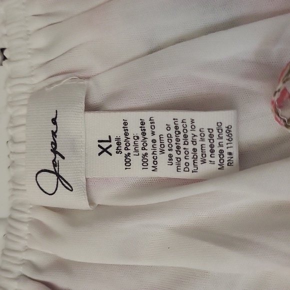 Japna Puff Sleeve Pleated Gathered Pink Floral Blouse - Picture 4 of 4